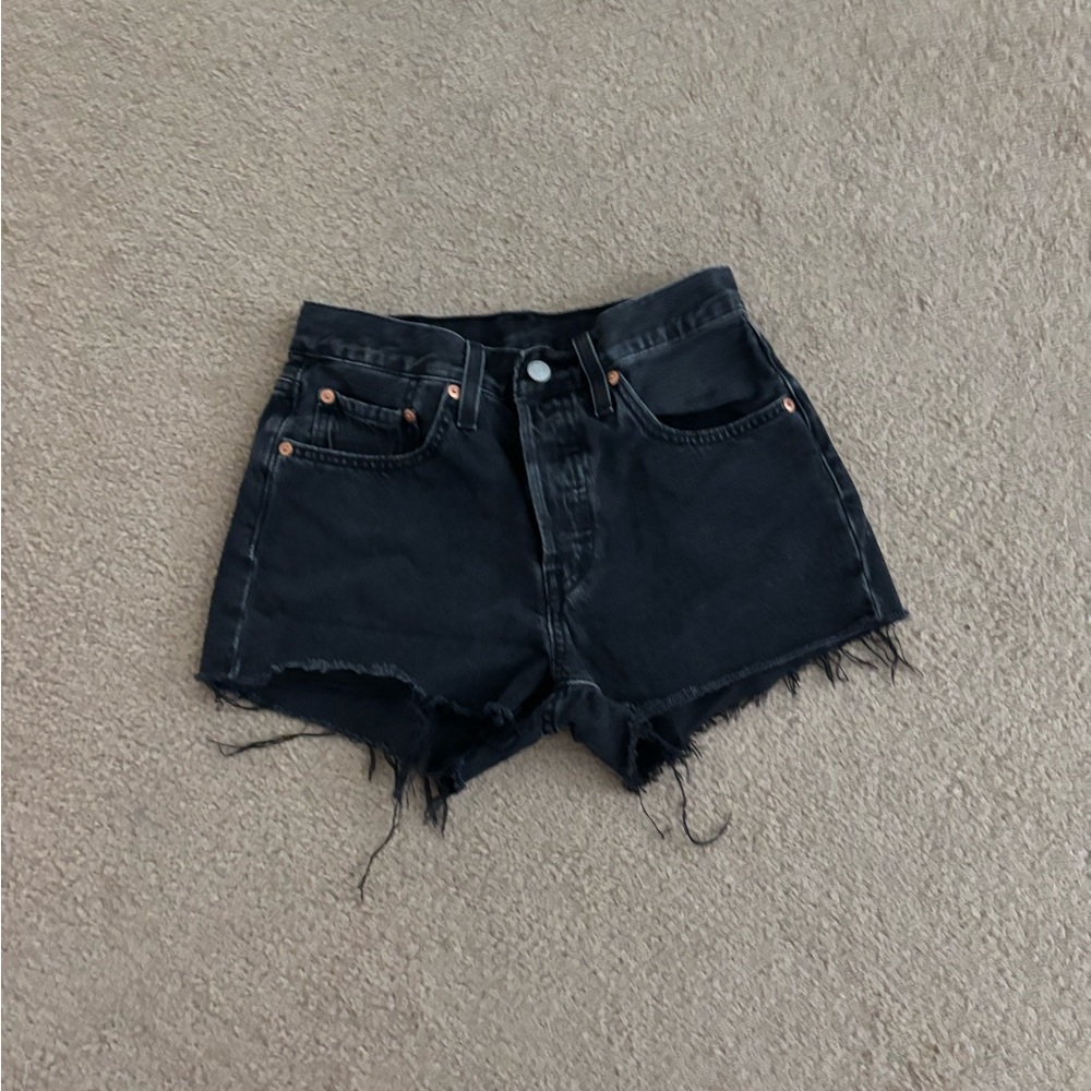Levi's Women's Black Denim Cutoff Shorts